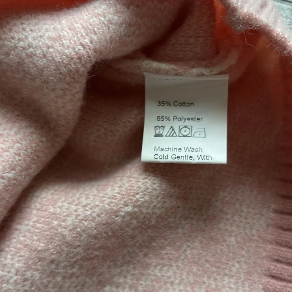 Pink Houndstooth sweater vest cotton‎ blend fall women’s size small - Picture 5 of 5